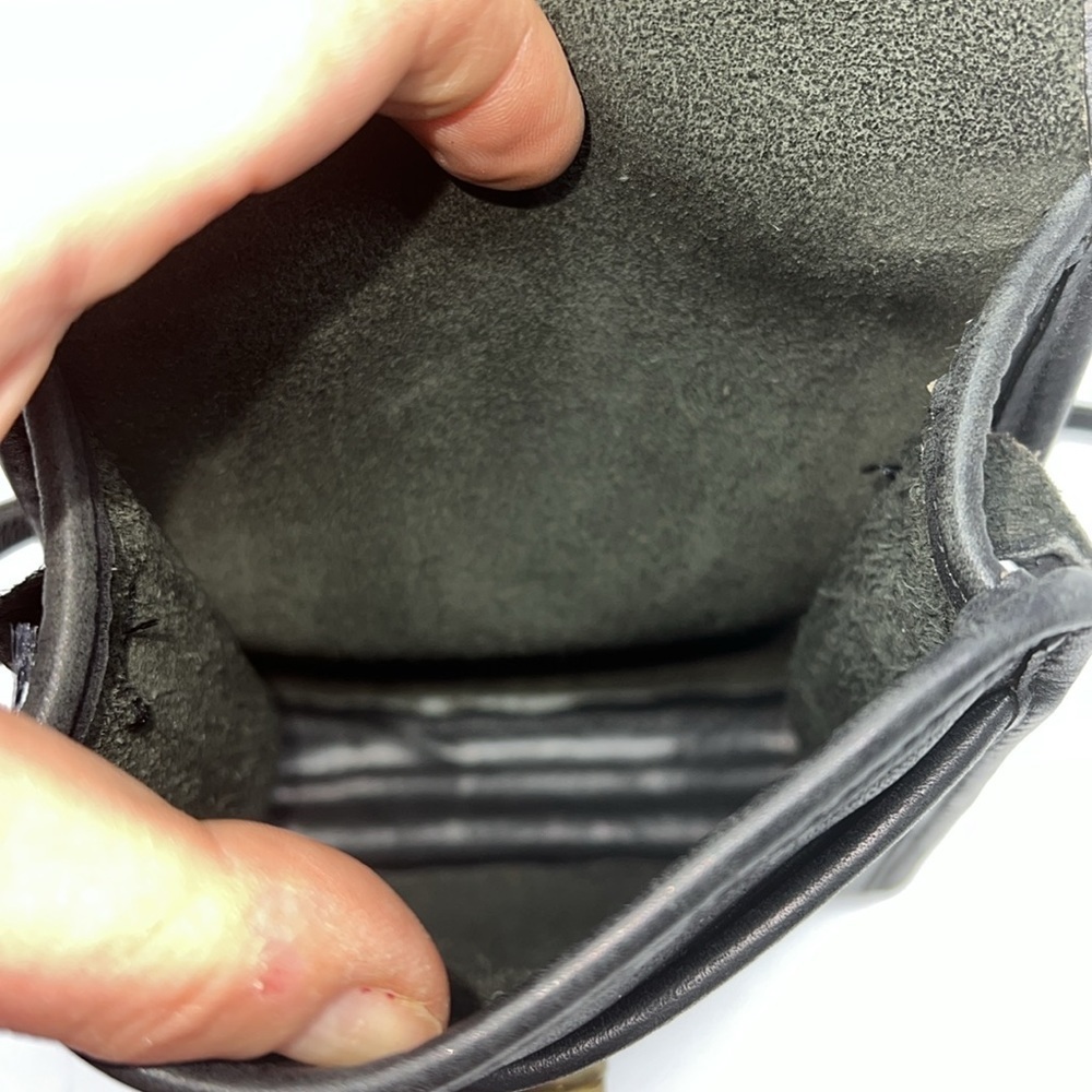 Coach Scooter Bag Black Leather Crossbody Bag - Picture 9 of 14